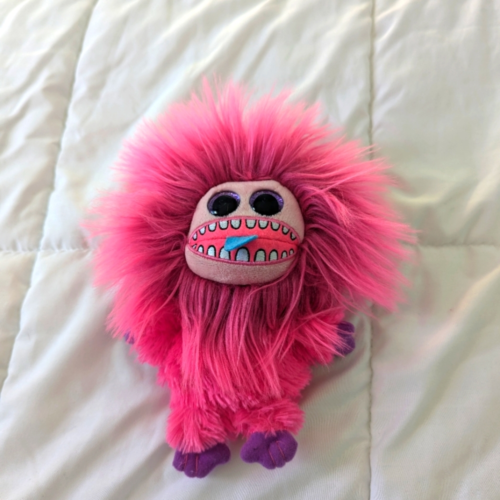 TY plush. Zeezee. Troll like toy with shaggy hair and scary face. 6 inches. GUC